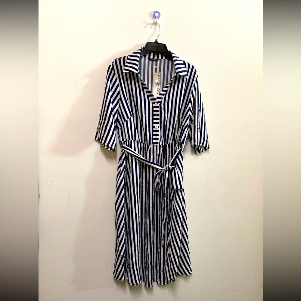 Striped Black and White Dress